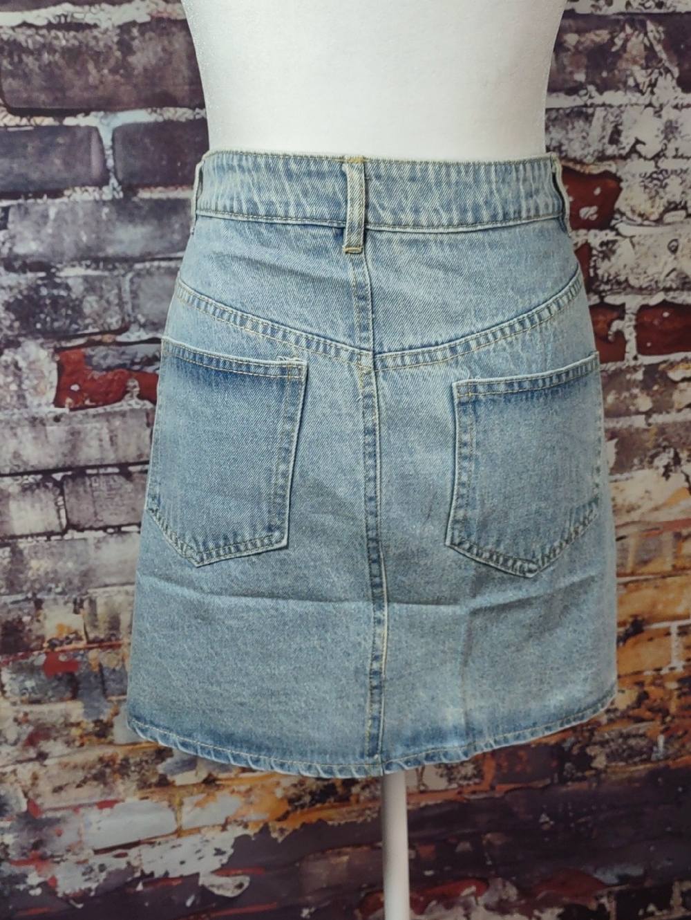 Miss Sparkling Southwestern Inspired Denim Wrap Skirt - Picture 3 of 9